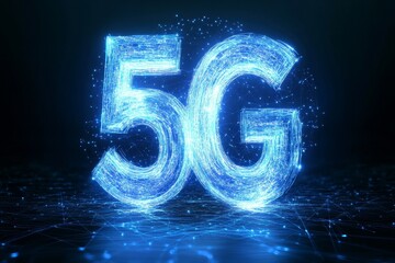 concept of future technology 5G network wireless systems and internet of things, Generative AI