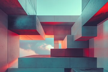 Leinwandbilder - Environments that challenge perception and gravity.