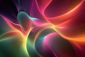 Poster - Colorful abstract patterns create a vibrant and dynamic visual experience in digital art
