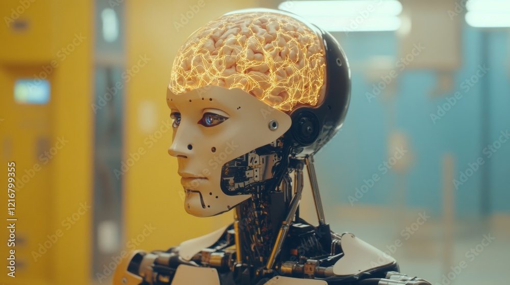 Humanoid Robot With Artificial Brain Analyzing Data Through Complex Humanoid Robot With Artificial Brain Analyzing Data Through Complex
