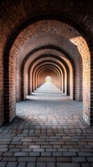  A stone arch entrance featuring curved details and a copyspace area beneath. The texture and vertical composition emphasize timeless architectural beauty