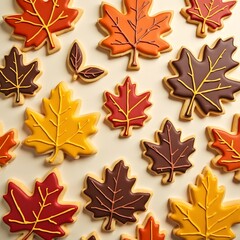 Wall Mural - seamless pattern with autumn leaves