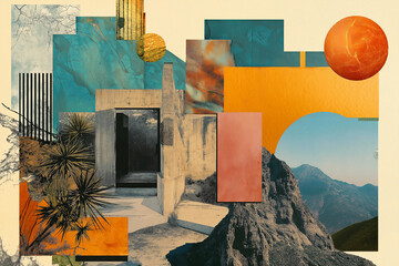 Poster - A collage featuring unexpected and unrelated elements