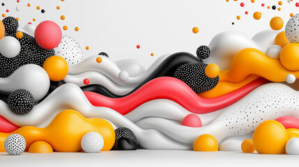 Poster - Dynamic abstract patterns create a vibrant atmosphere in modern interior design spaces