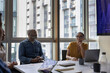 © ReeldealHD images - Successful mature businesswoman leading a meeting in the office board room