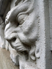 Poster - Old residential building along via Alberto da Giussano in Milan, Italy. Mask