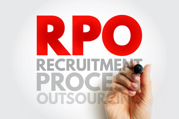 Aufkleber - rpo recruitment process outsourcing - when a company transfers all or part of its permanent recruitm