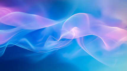 Poster - Dynamic abstract artwork of floating blue and purple bubbles, playful and energetic atmosphere