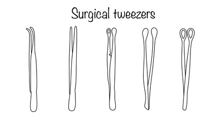 Wall Mural - Surgical tweezers