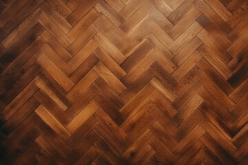 Wall Mural - Elegant herringbone parquet flooring adds a touch of sophistication to interior design