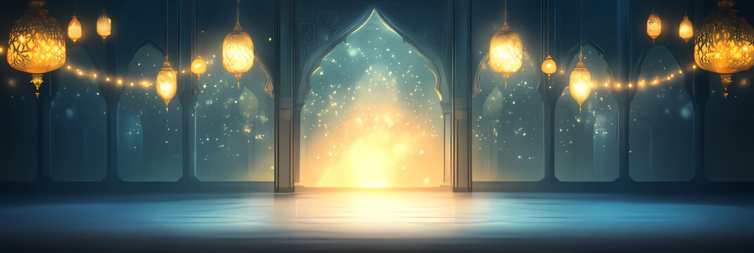 Islamic background with empty copy space good for a special event like Ramadan or Eid Al-Fit