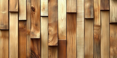 Poster - various wooden planks showcasing a mix of textures and colors in a rustic arrangement