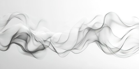 Poster - Delicate black and white flowing lines create an abstract texture in contemporary art