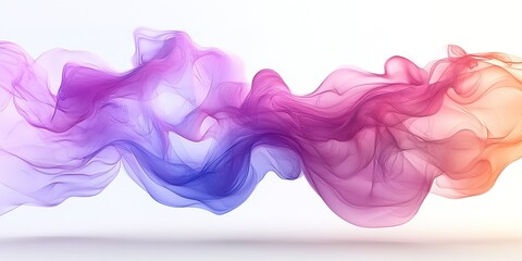 Poster - Colorful abstract waves create a dynamic visual experience in soft hues of purple, pink, and orange