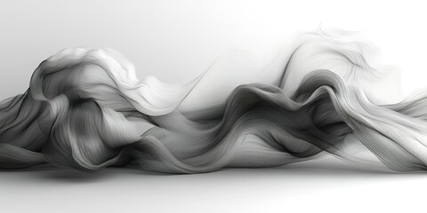 Poster - Abstract swirling patterns created with black and white fluid textures on a smooth background