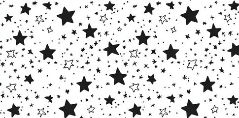 Poster - star modern seamless pattern isolated repeat background wallpaper
