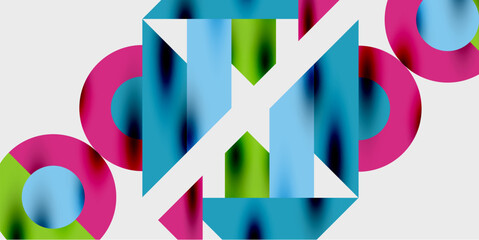 Wall Mural - Vibrant abstract background circles with smooth gradients, creating a dynamic and modern design. Ideal for creative, tech, or contemporary-themed projects