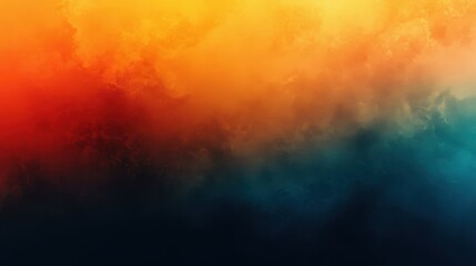 Poster - Abstract Gradient Background in Teal, Orange, Black, and Red Colors with a Soft Blurred Effect for Creative Design Projects