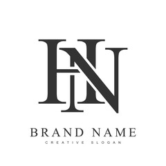 Aufkleber - HN trendy logotype template. Initial letter h and n classic font style. Creative logo for company name or identity.