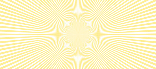 Wall Mural - Yellow and white sunburst background with rays