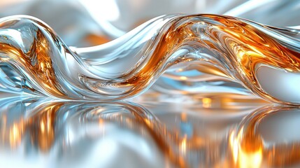 Poster - Abstract Liquid Metal Wave Design