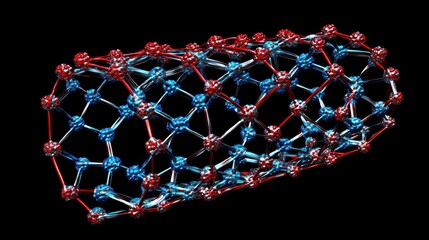 Poster - Microscopic View of a Carbon Nanotube: A 3D Rendering of its Atomic Structure