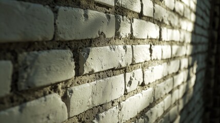 Poster - A simple brick wall illuminated by a single light source