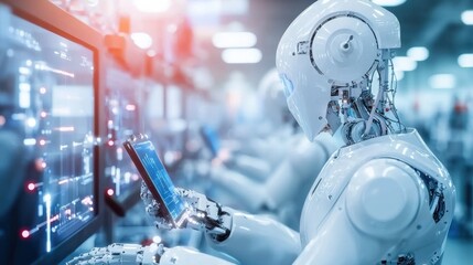 Poster - Futuristic Robotic Arm with Advanced Technology and Intelligent Computing System