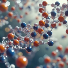 Poster - Molecular Structure: A 3D Visualization of Complex Interconnected Atoms