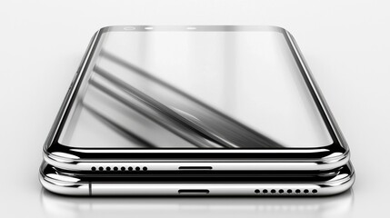 Poster - Sleek and Modern Smartphone Device with Reflective Glass Screen