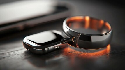 Poster - Sleek and Sophisticated Wireless Communication Device on Professional Workspace