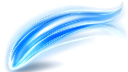 Poster - Abstract Blue Swirls: Dynamic Light Trails Design, Vibrant Energy, Smooth Movement, Glowing Effect, Digital Art, Graphic Background, Creative Visuals.