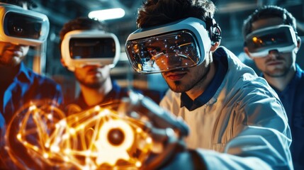 Poster - Cutting Edge Virtual Reality Headsets Immerse Users in Futuristic Digital Experiences