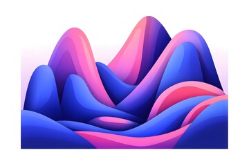 Poster - Abstract Colorful Waves: Fluid Shapes Design in Vibrant Hues, Seamless Loop Animation Background