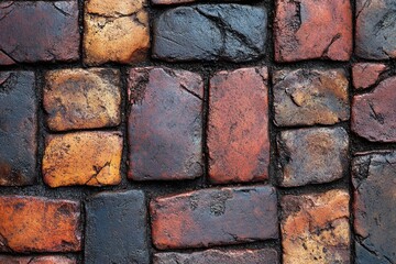 Poster - A close-up shot of a brick wall, great for architectural or construction photography