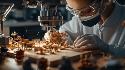 Poster - Intricate Metalwork and Engineering in Precision Industrial Production