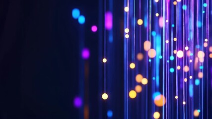 Poster - Colorful Bokeh Lights Create Vibrant and Dynamic Abstract Background with Vertical Streaks