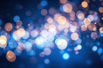 Poster - Abstract blurred light bokeh background with warm and cool tones.