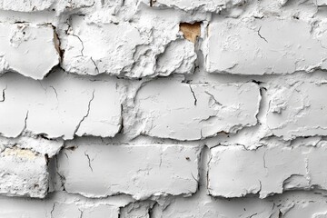 Poster - a close-up shot of a white brick wall with a smooth texture and subtle imperfections
