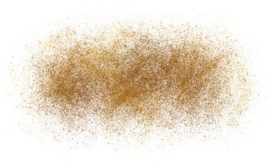 Wall Mural - gold dust explosion on transparent background