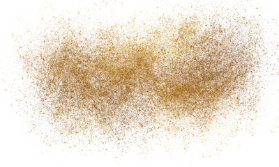 Wall Mural - gold dust explosion on transparent background