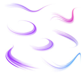 Wall Mural - png futuristic technological style. png abstract background with speed lines. neon color rays vector