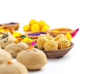 Sticker - Freshly baked doughnuts and cookies in decorative bowls for snacking or gift-giving