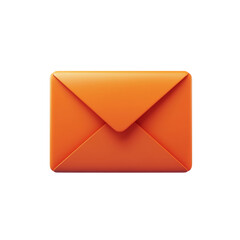 Poster - A 3D rendered image of a vibrant orange envelope icon representing digital mail or email communication.