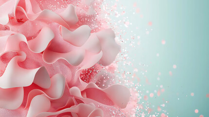 Poster - Pink Abstract Swirl with Glitter. 