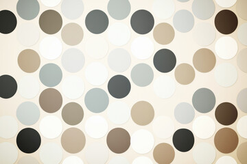 Poster - Scandinavian minimalist pattern with soft neutral dots on a clean beige background