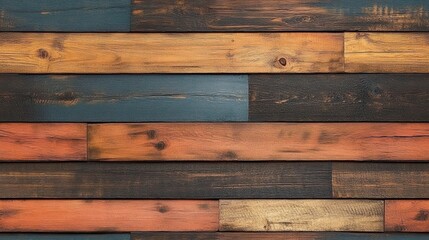 Poster - old weathered wood planks with unique texture and rich colors for rustic home decor and interior des