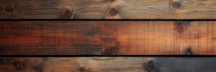 Poster - detailed wooden plank texture with rich brown and black tones for background use in various creative