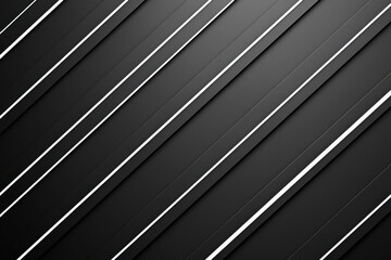 Poster - Elegant pinstripe pattern showcases ultra-thin white lines against a charcoal gray background in high resolution