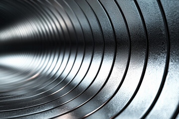 Poster - Radial gradient background showcasing sleek metallic silver tones in modern industrial design